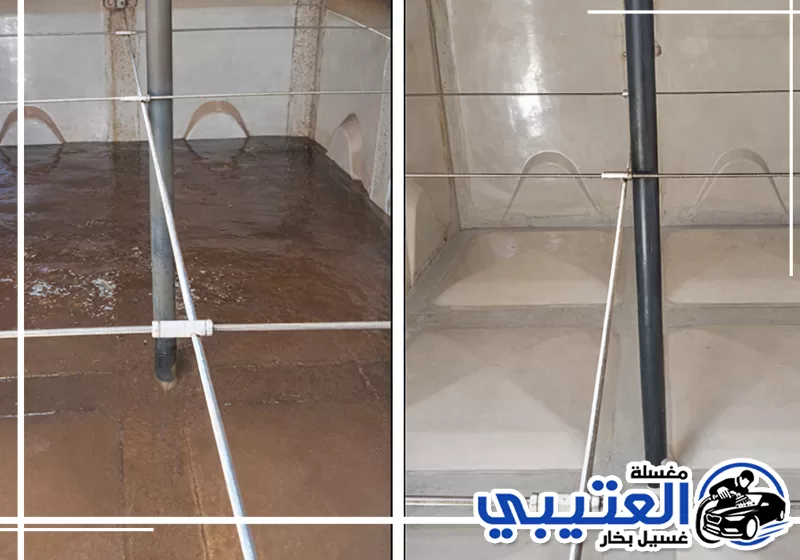 تنظيف الخزانات البلاستيكية بالدمام باستخدام أدوات مناسبة لإزالة البقع والرواسب دون خدش السطح الداخلي